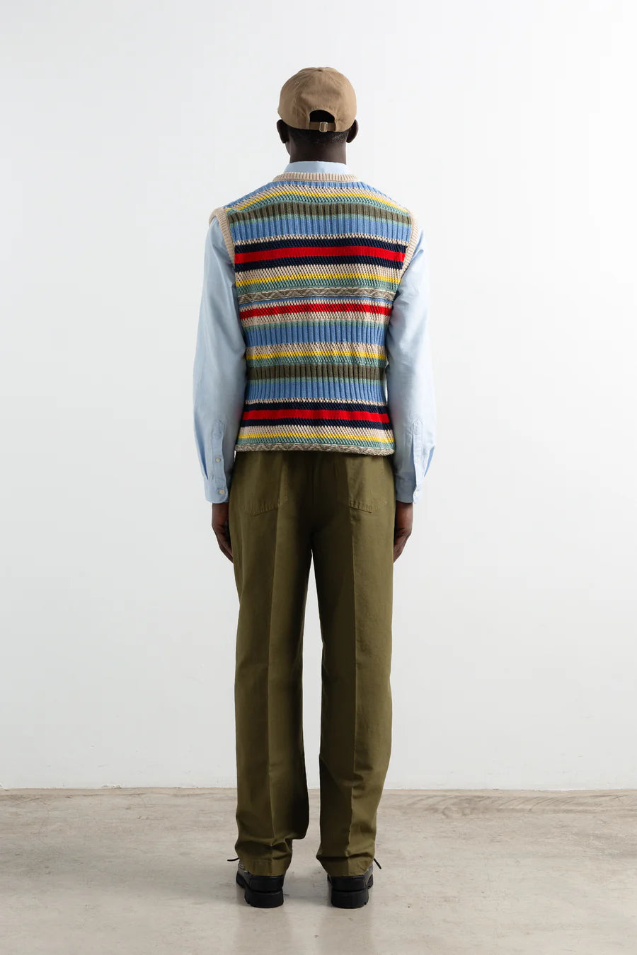 Multi stripes vest off white