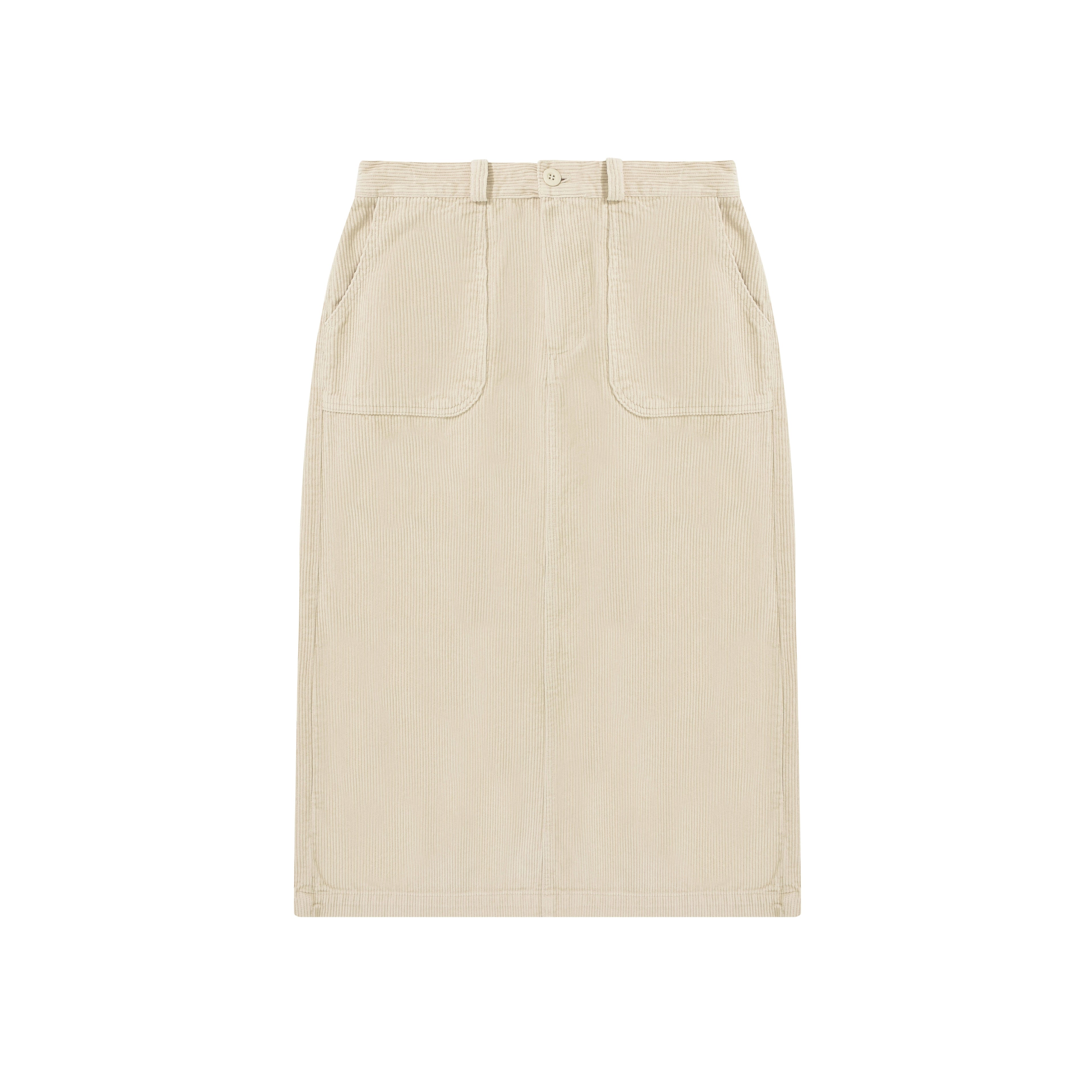 Corduroy fatigue skirt cream