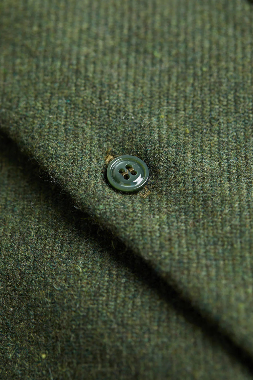 Surchemise en laine epure khaki unie