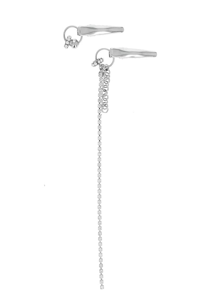 Bel crystal hair clip set palladium