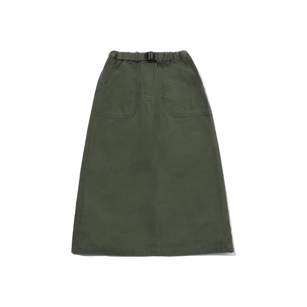Cotton fatigue skirt khaki