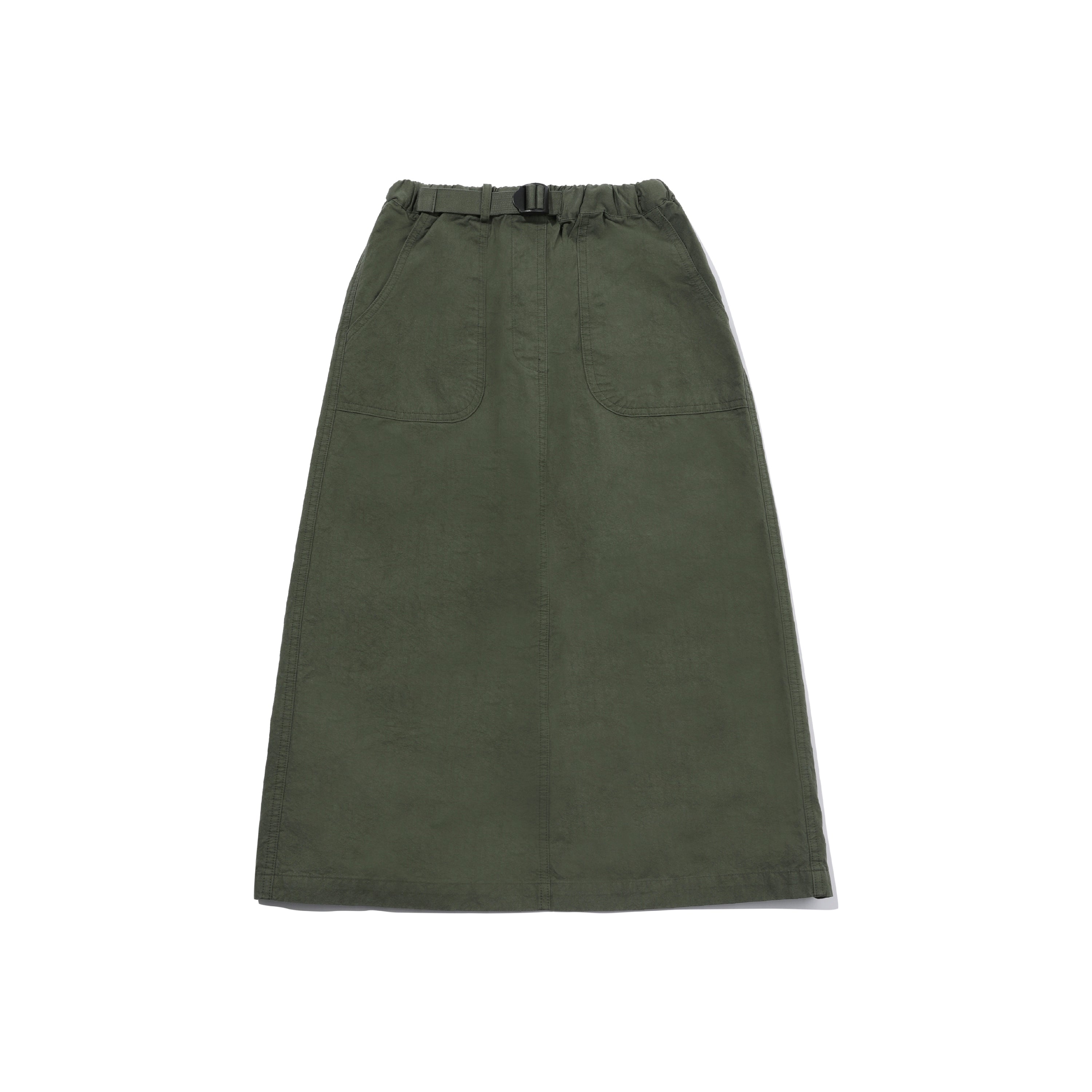 Cotton fatigue skirt khaki
