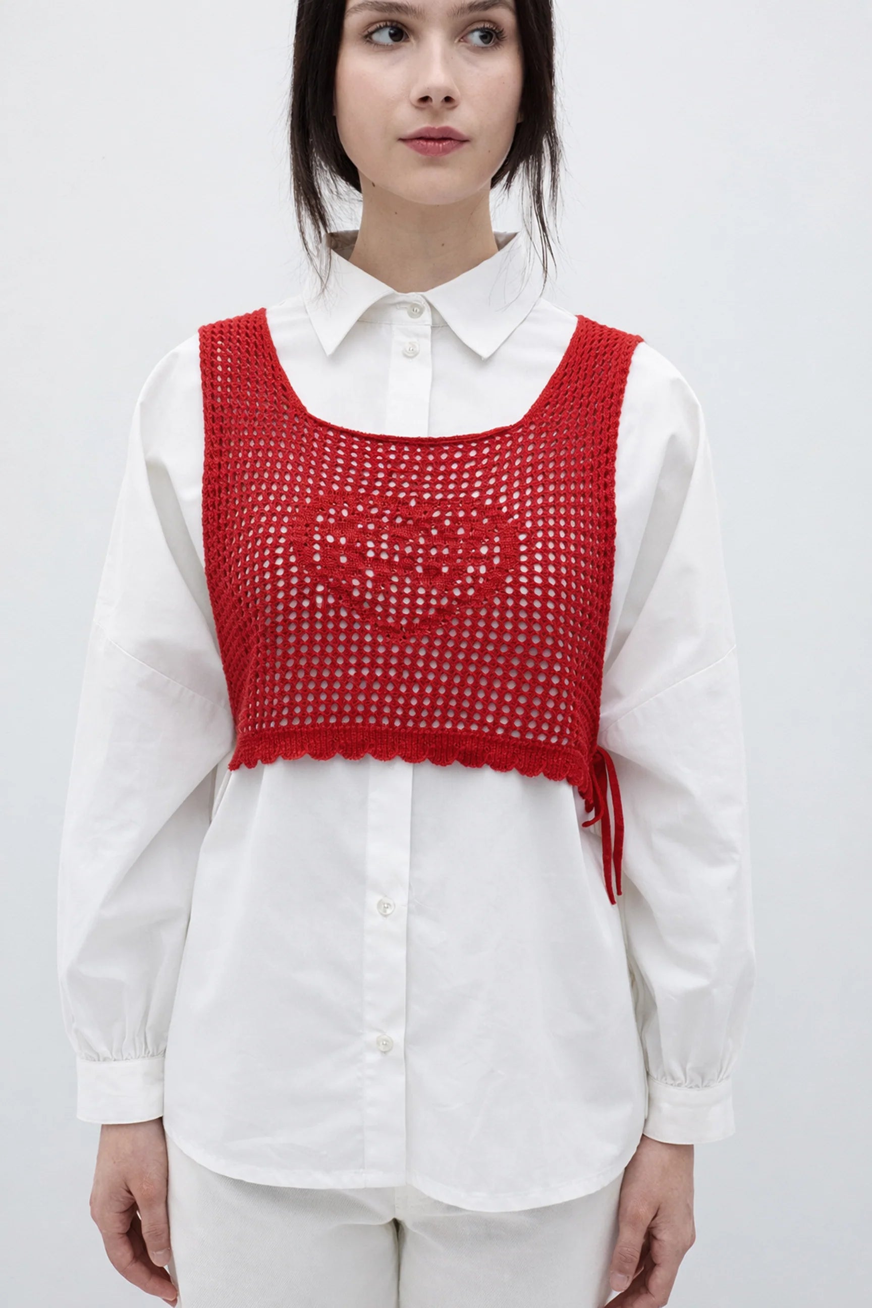 Inger bib vest red