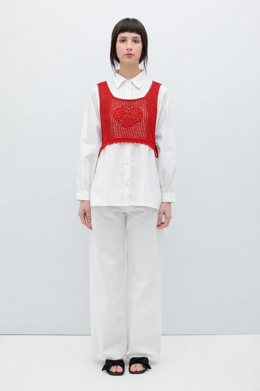 Inger bib vest red