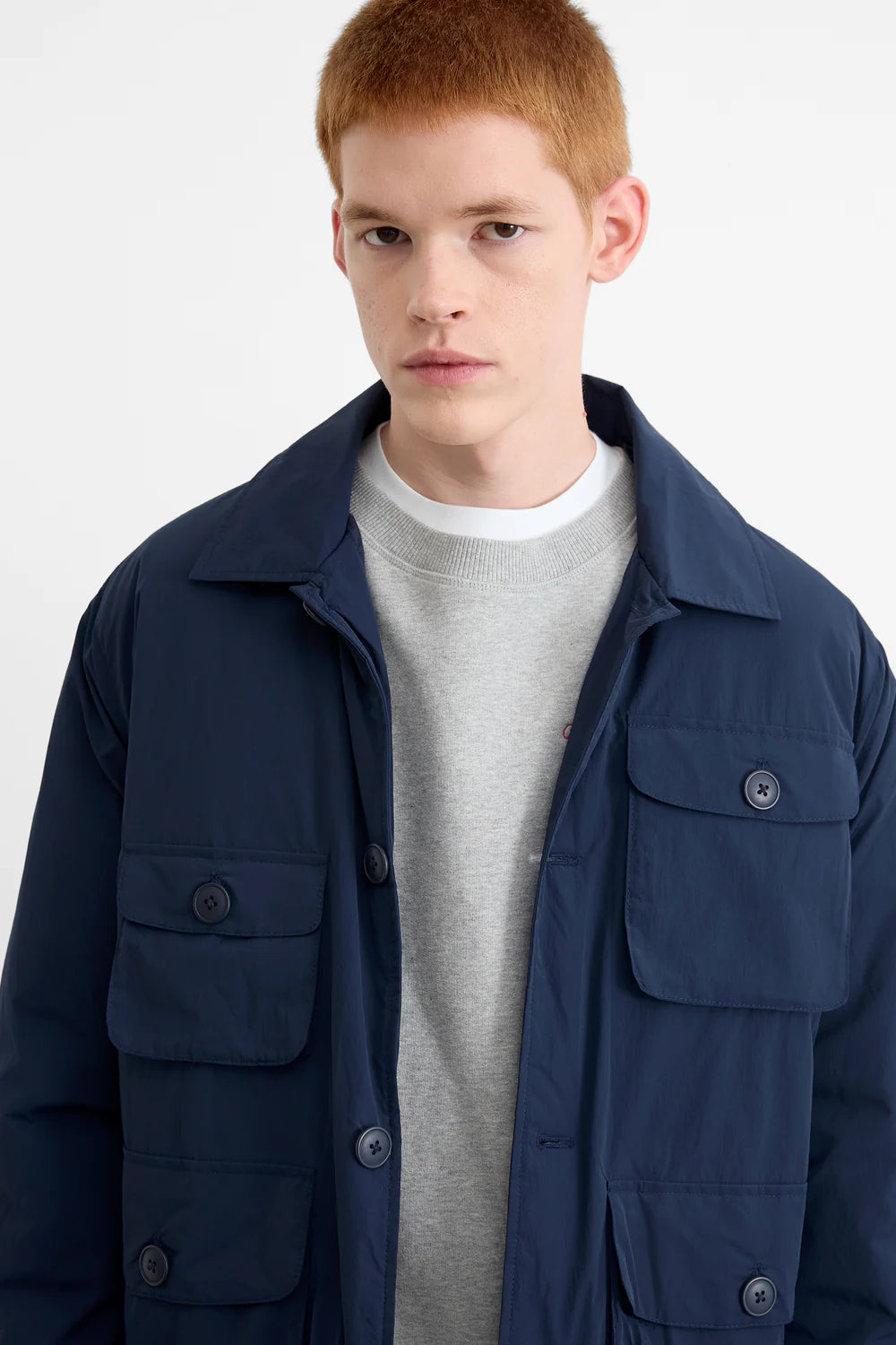 Lab jacket nylon navy