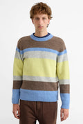 Striped glasgow sweater yellow