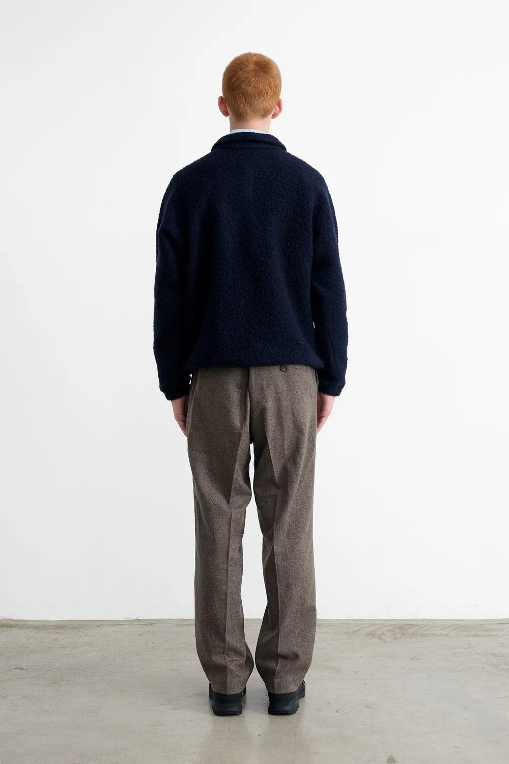 Unconventional zip polo navy