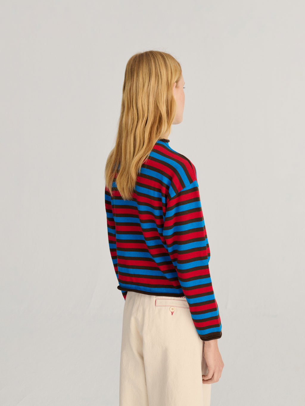Striped cotton cardigan multi