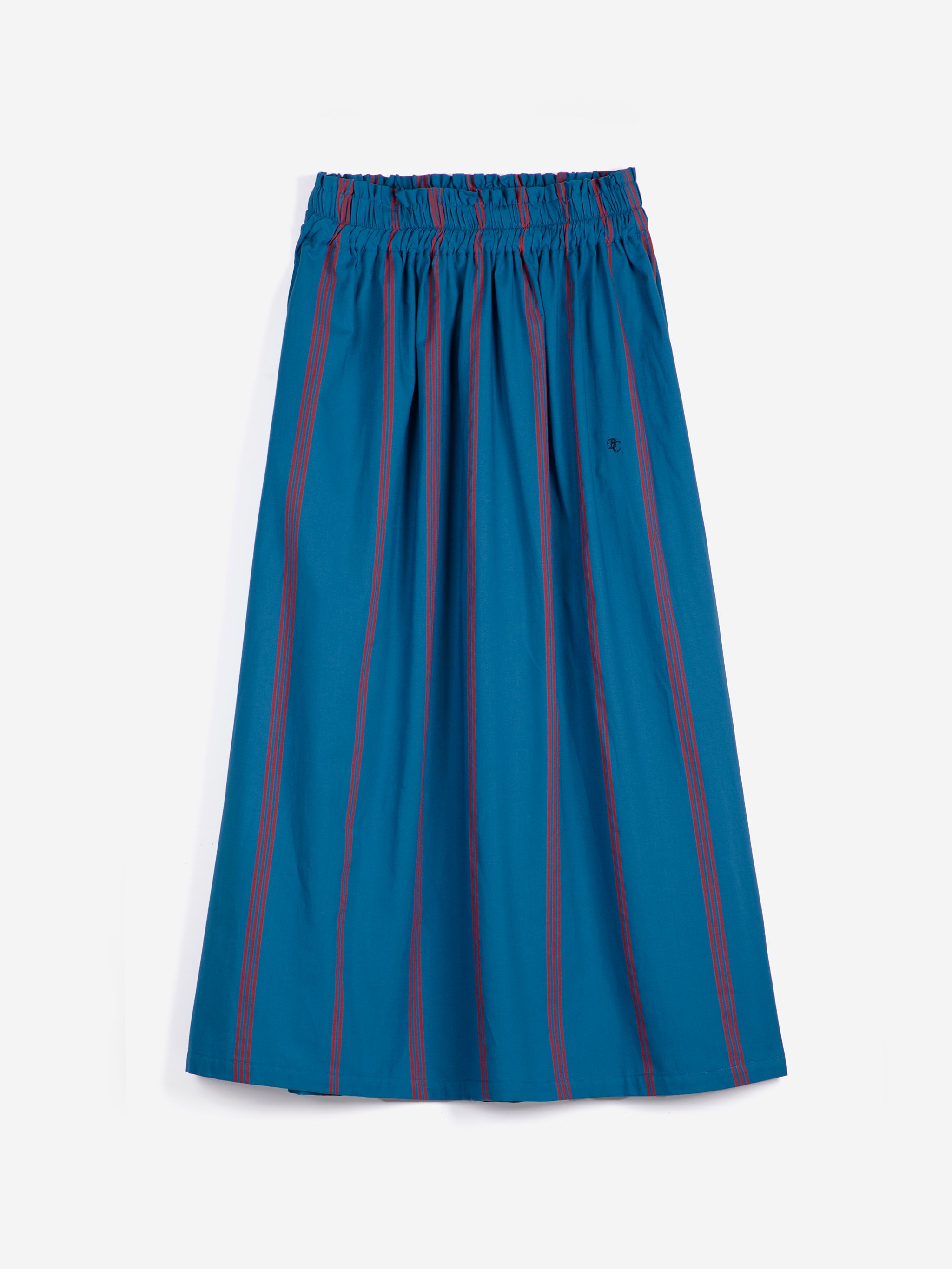 Triple stripes all over skirt blue