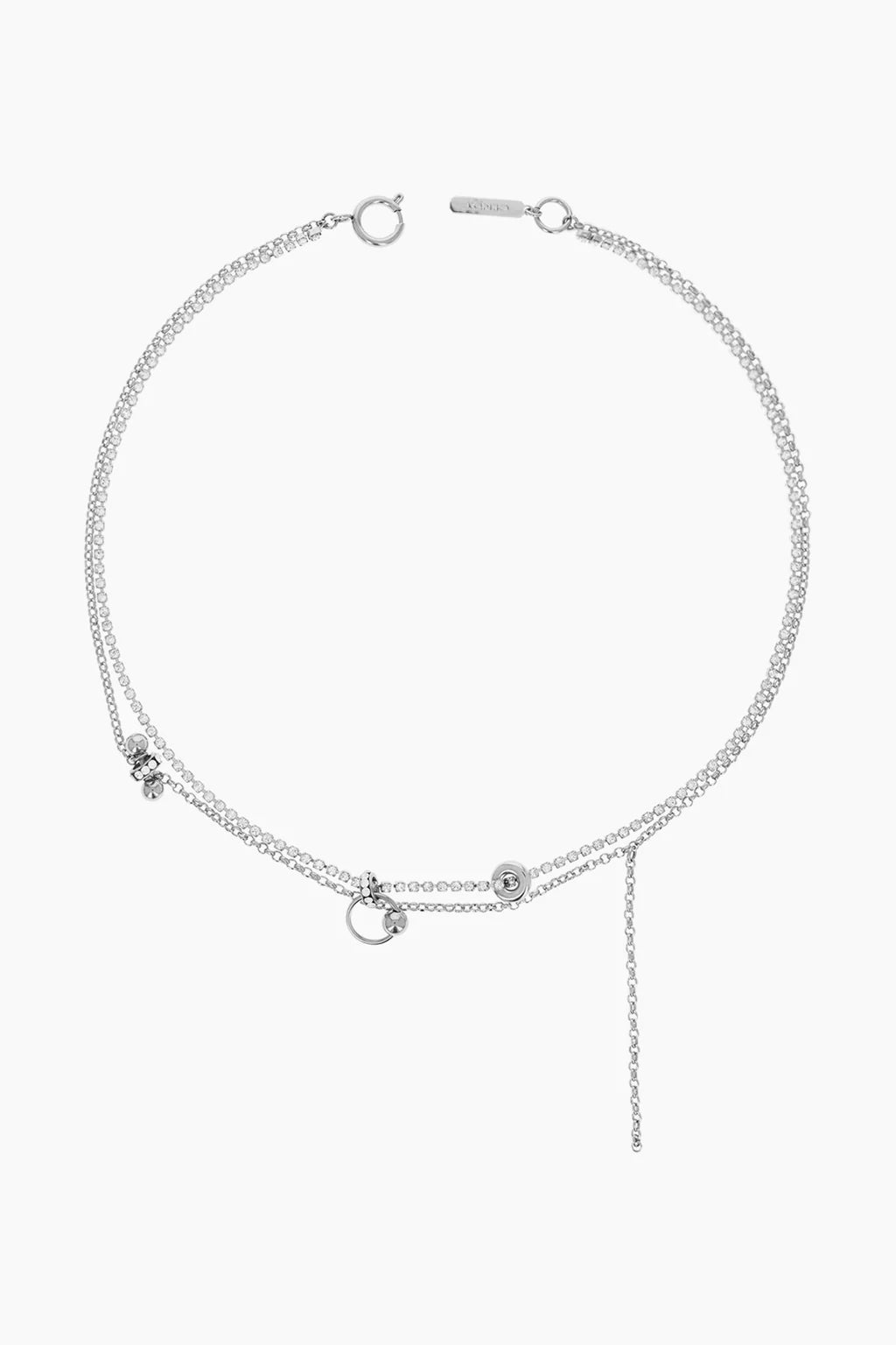 Bel crystal necklace palladium