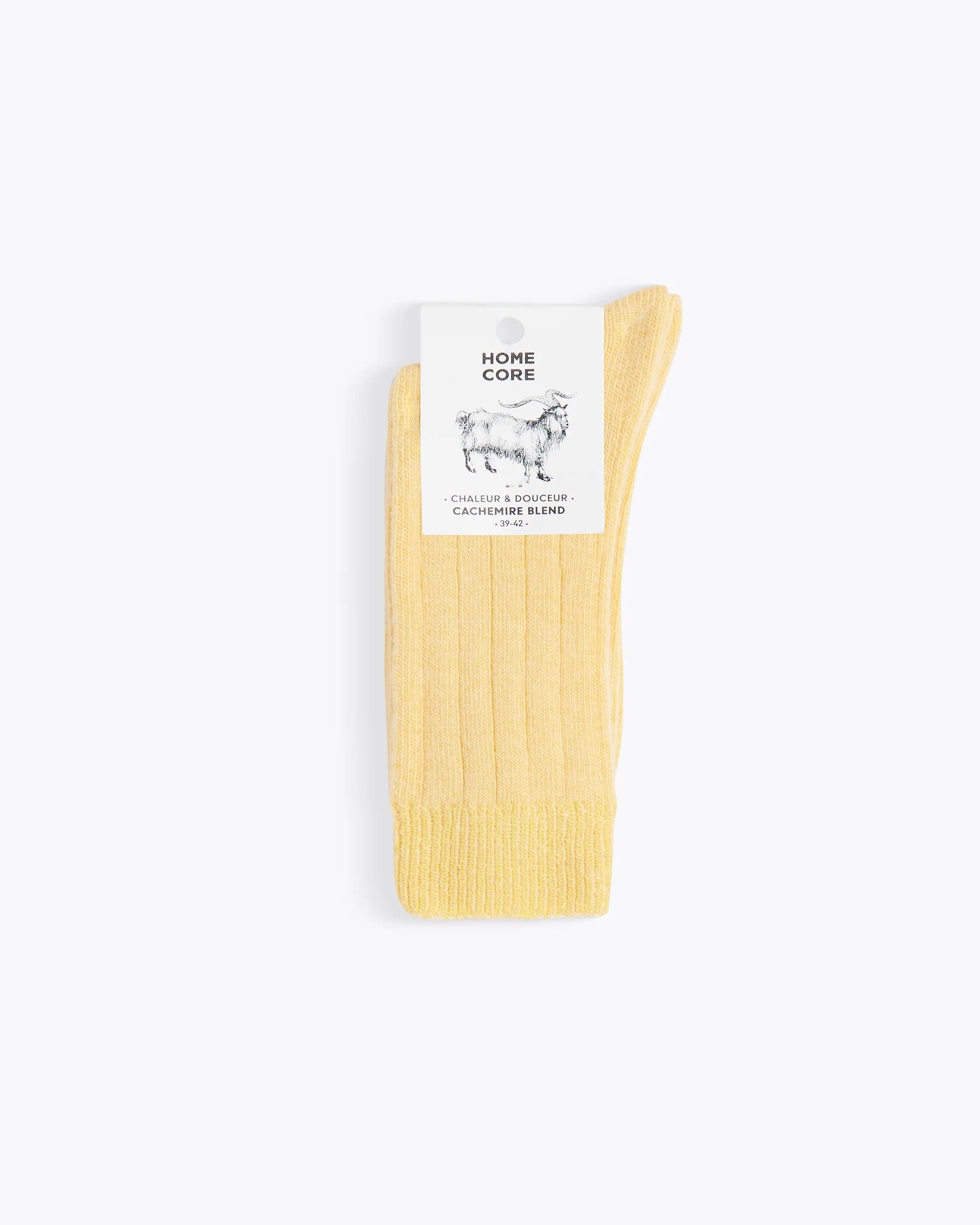 Cashemere socks pastel easter yellow