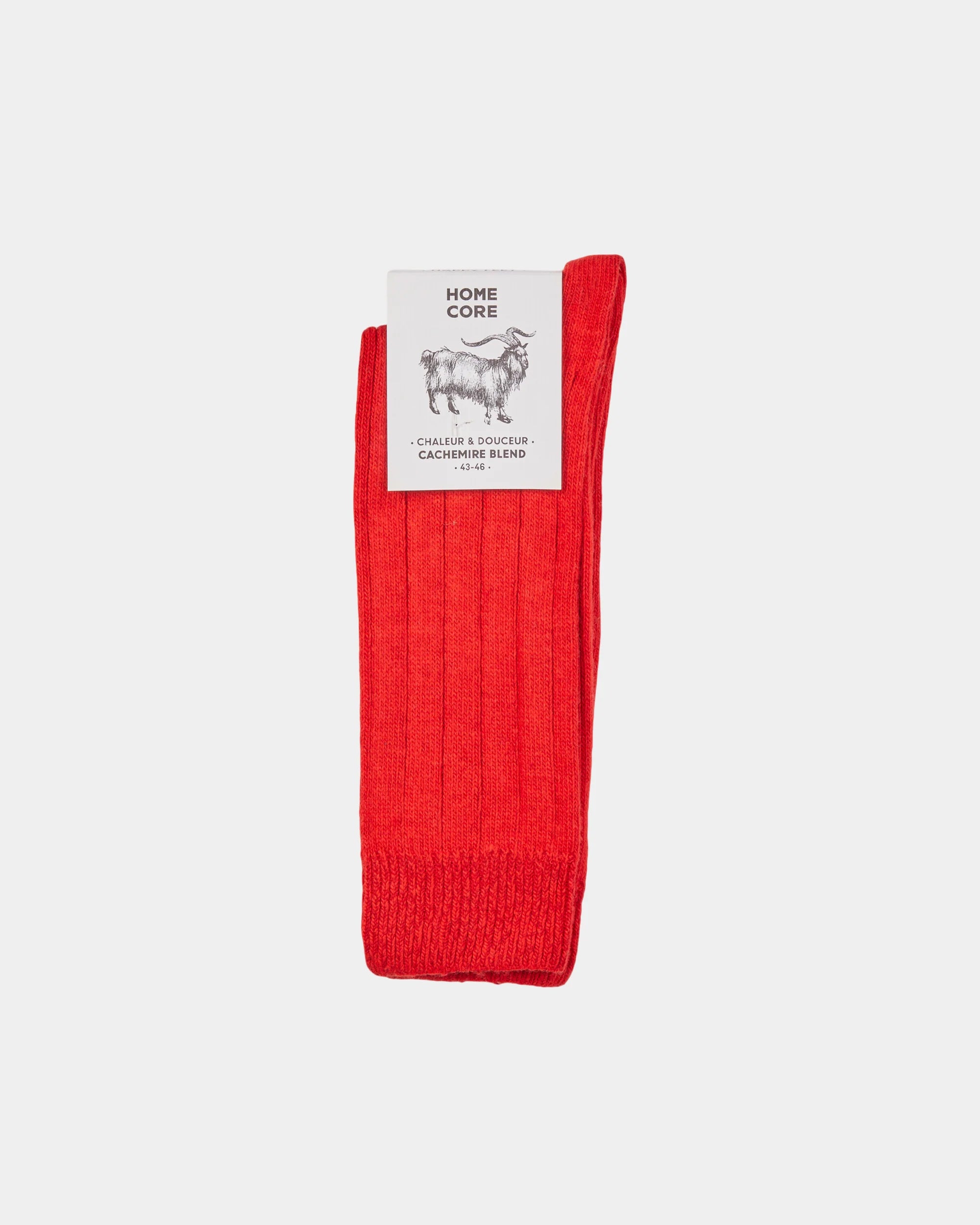 Cashemere socks fire red