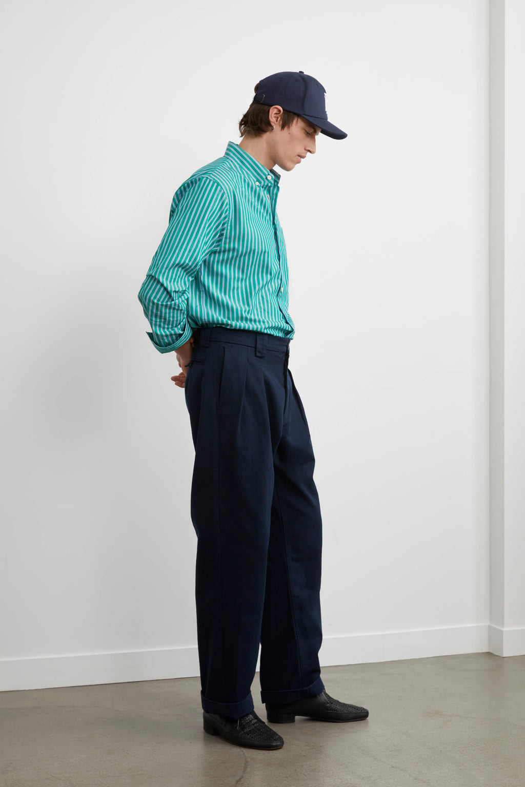 Pantalon à pinces marin