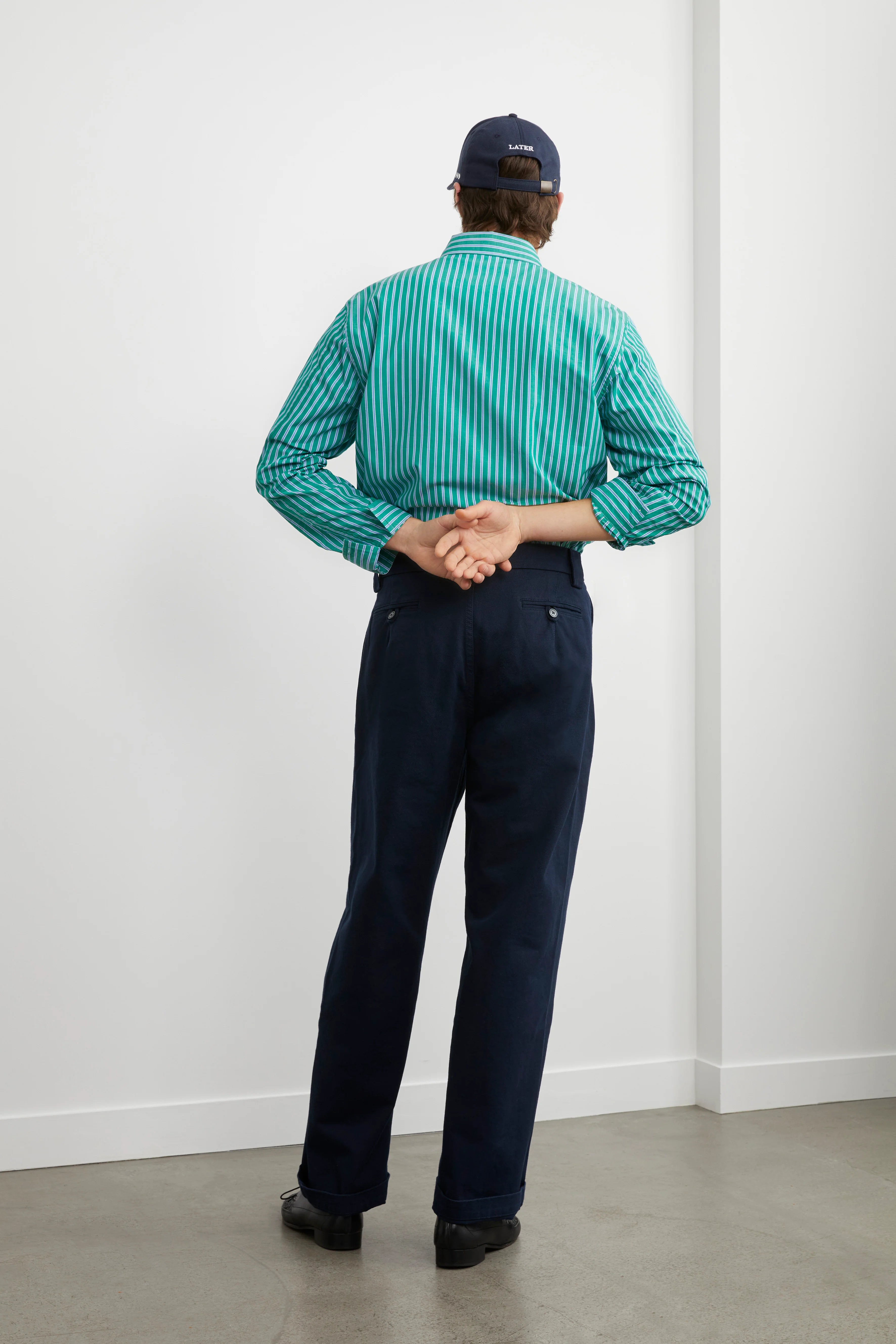 Pantalon à pinces marin