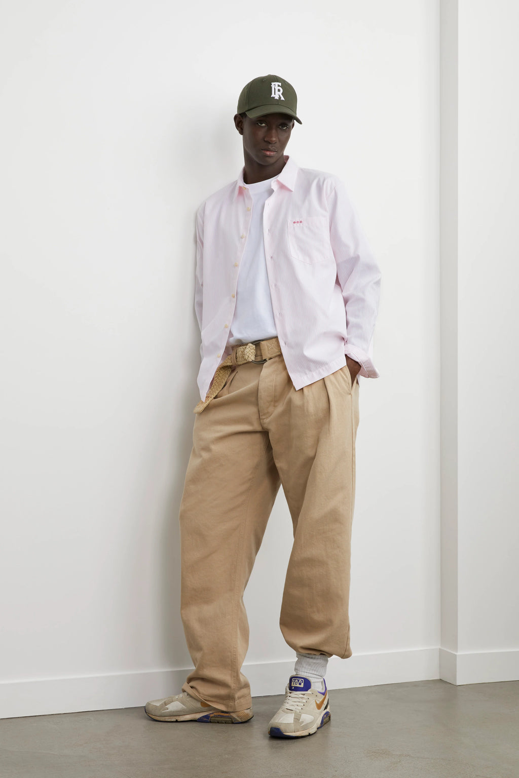 Chemise Oxford HEOL rose à rayures