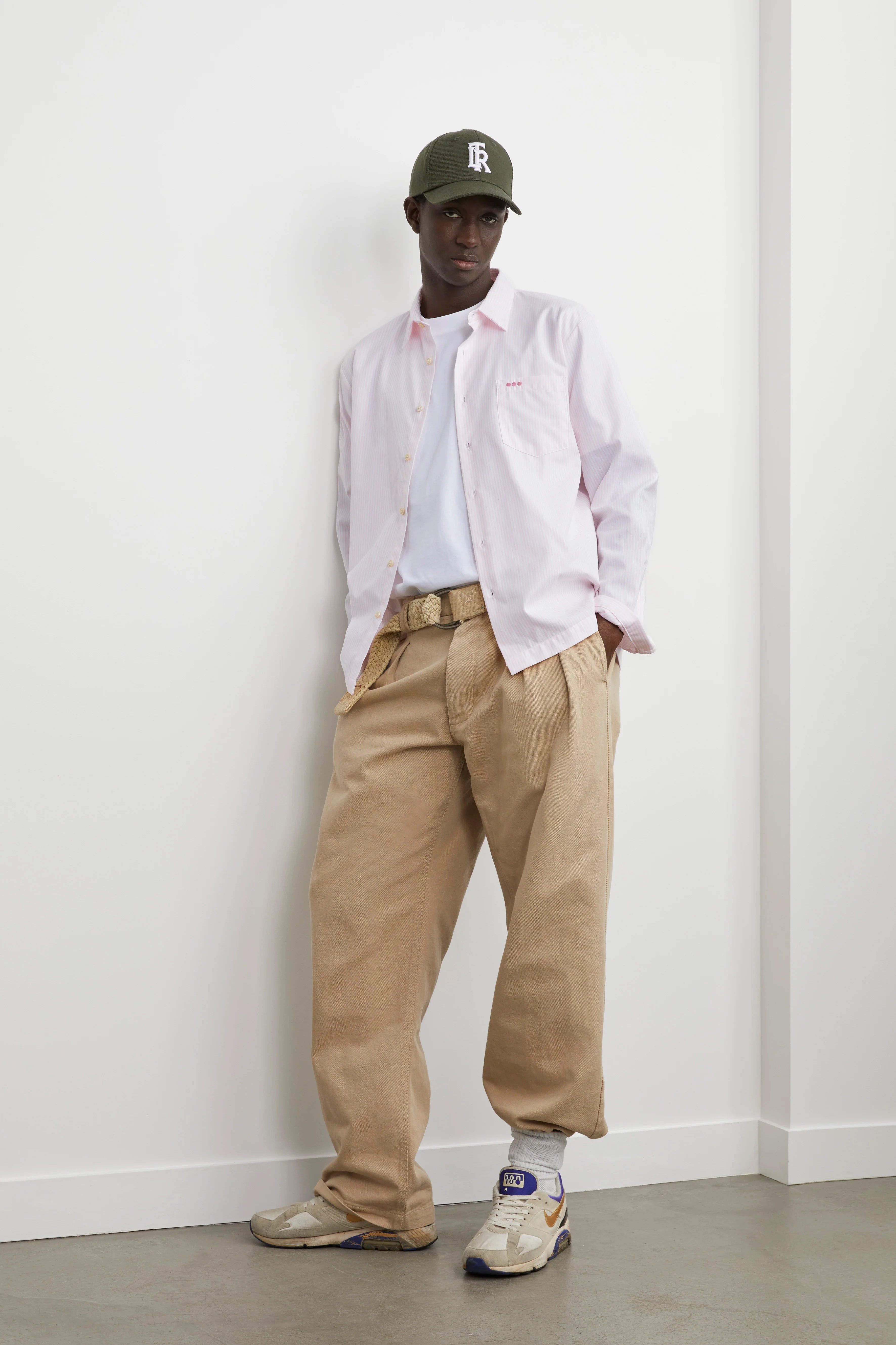 Chemise Oxford HEOL rose à rayures