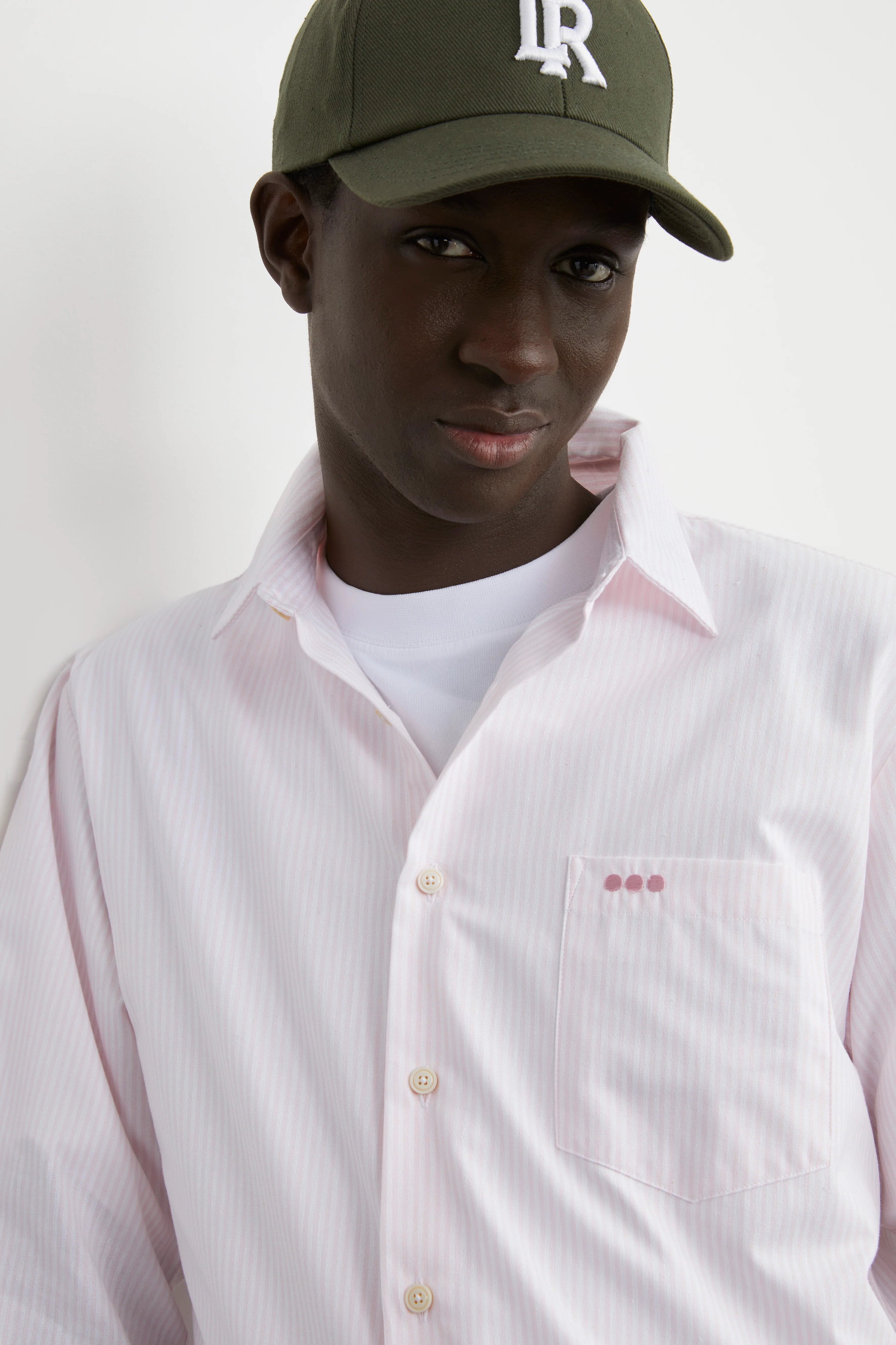 Chemise Oxford HEOL rose à rayures
