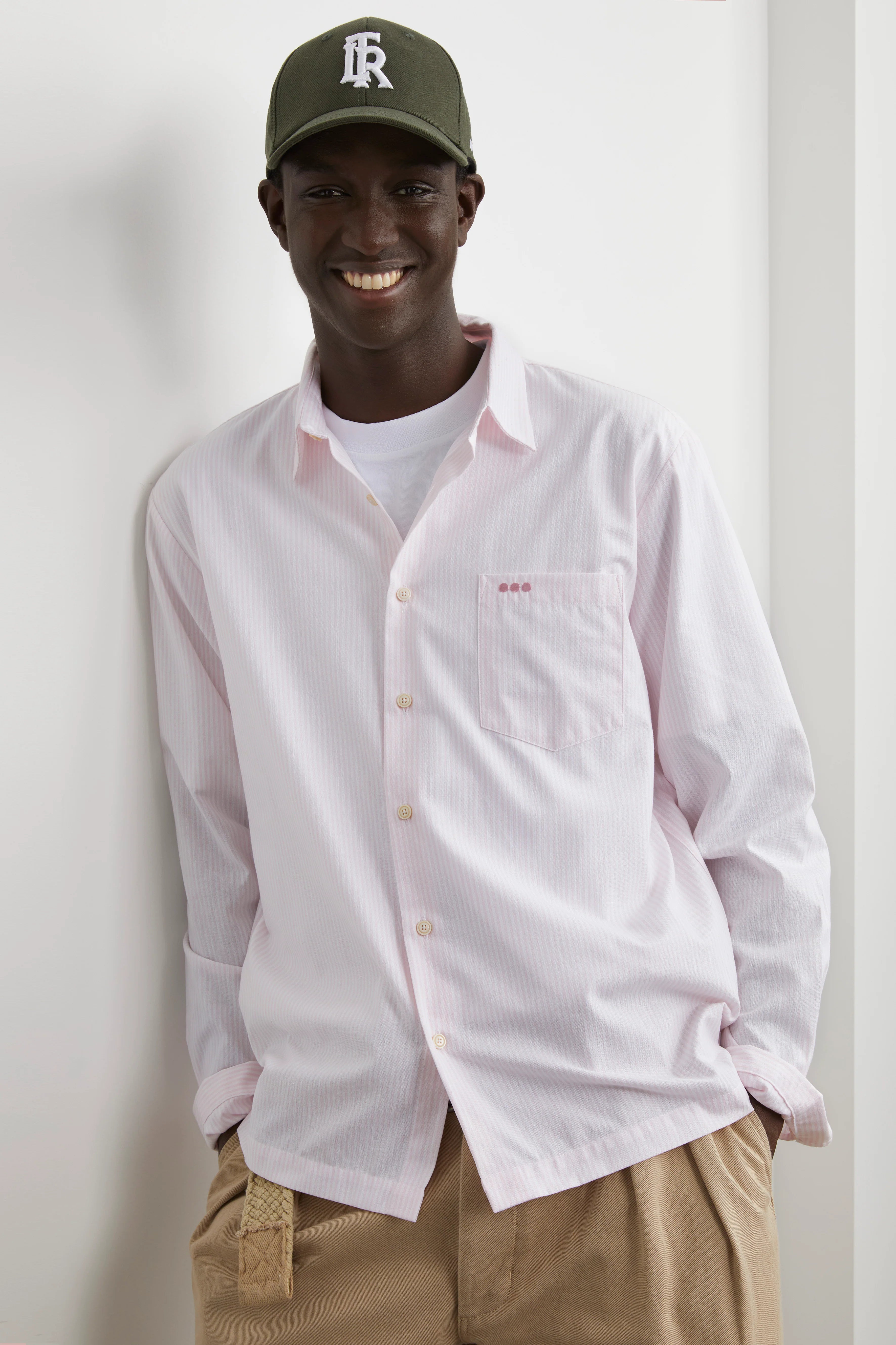 Chemise Oxford HEOL rose à rayures