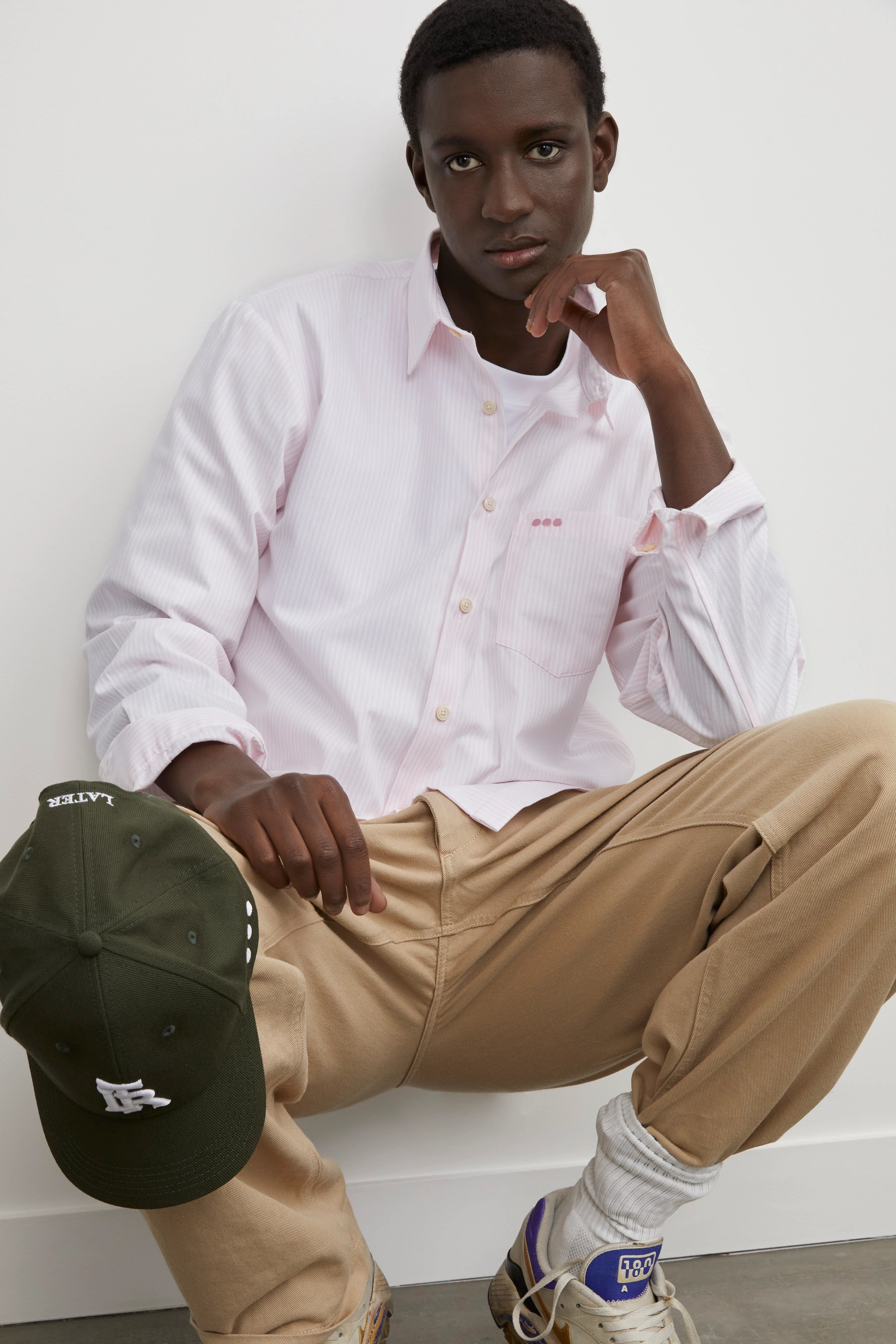 Chemise Oxford HEOL rose à rayures