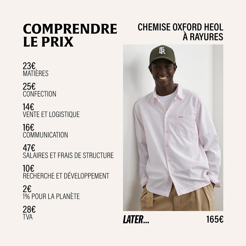 Chemise Oxford HEOL bleu à rayures