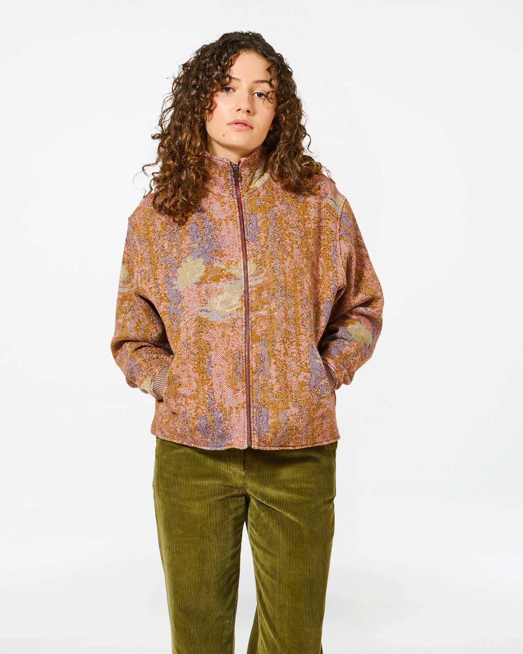 Veste ema nympheas multi khaki