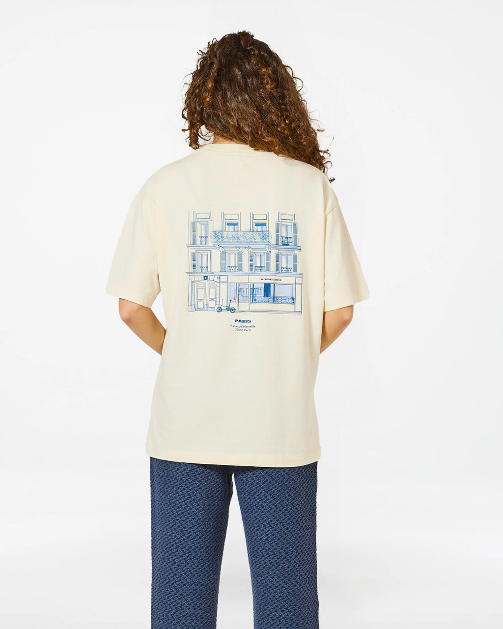 T-Shirt Paris 10 cream blue
