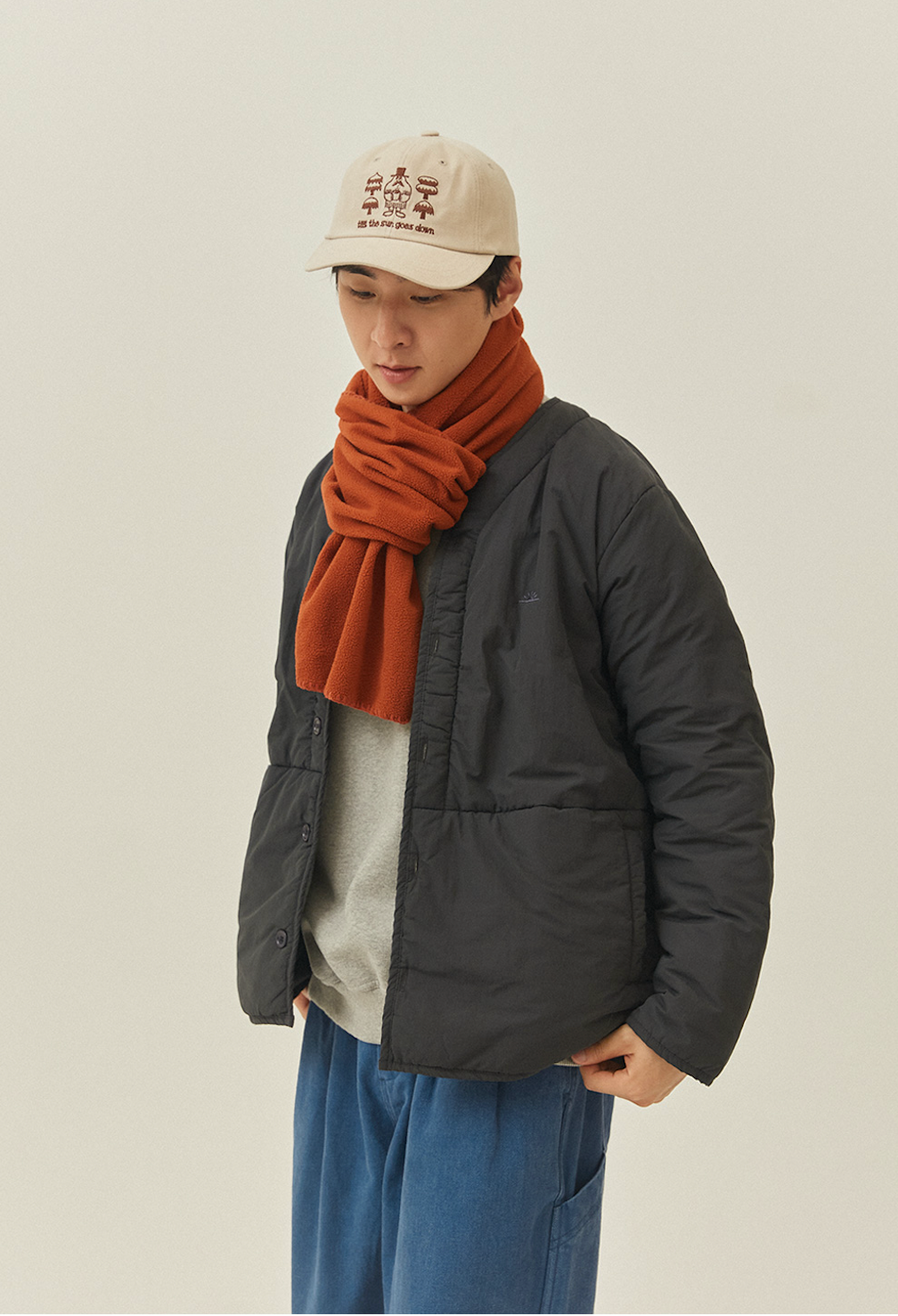 Padding jacket charcoal