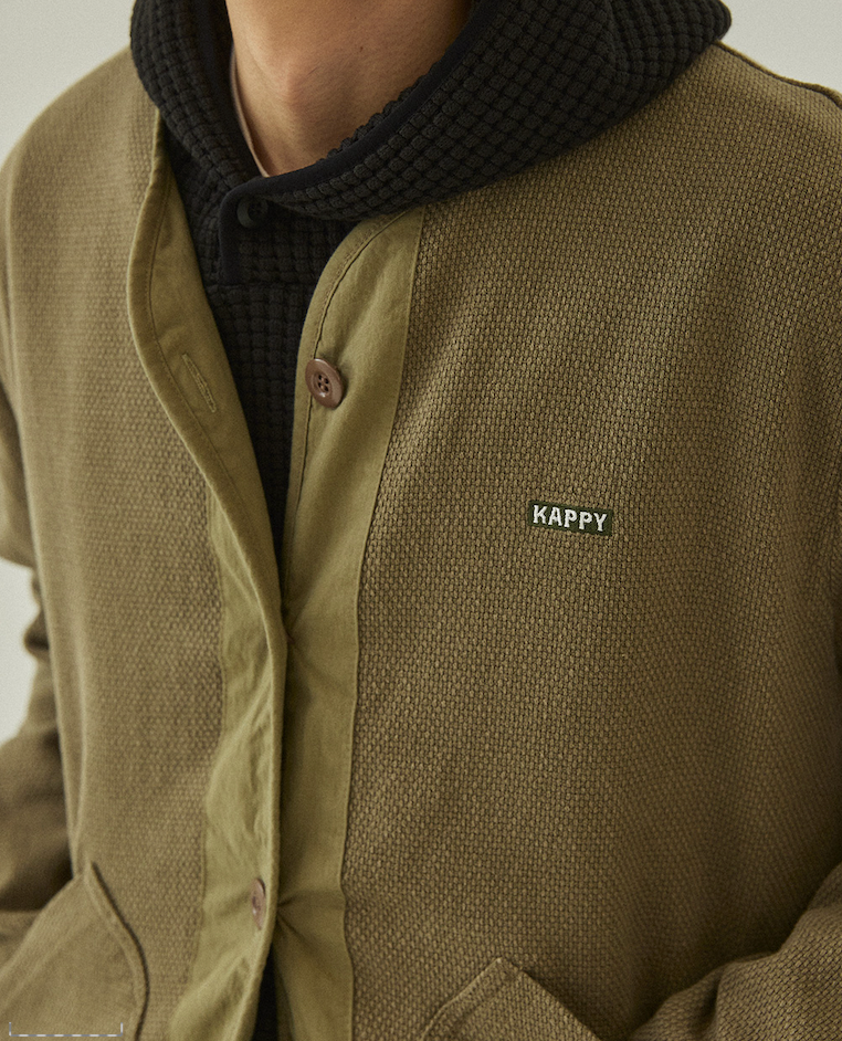 Reversible utility round jacket khaki