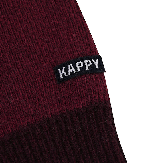 Ringer round wool knit red