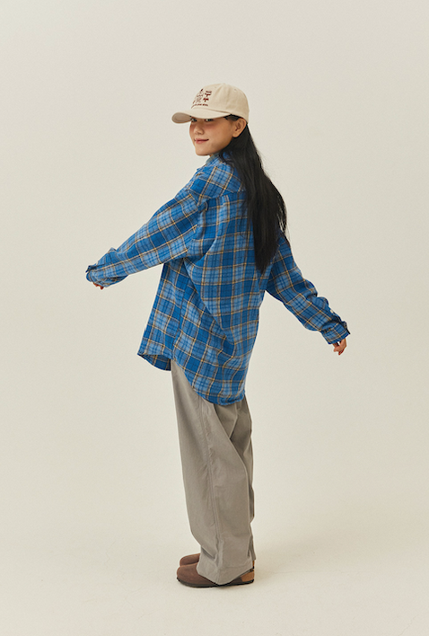 Country check shirt blue