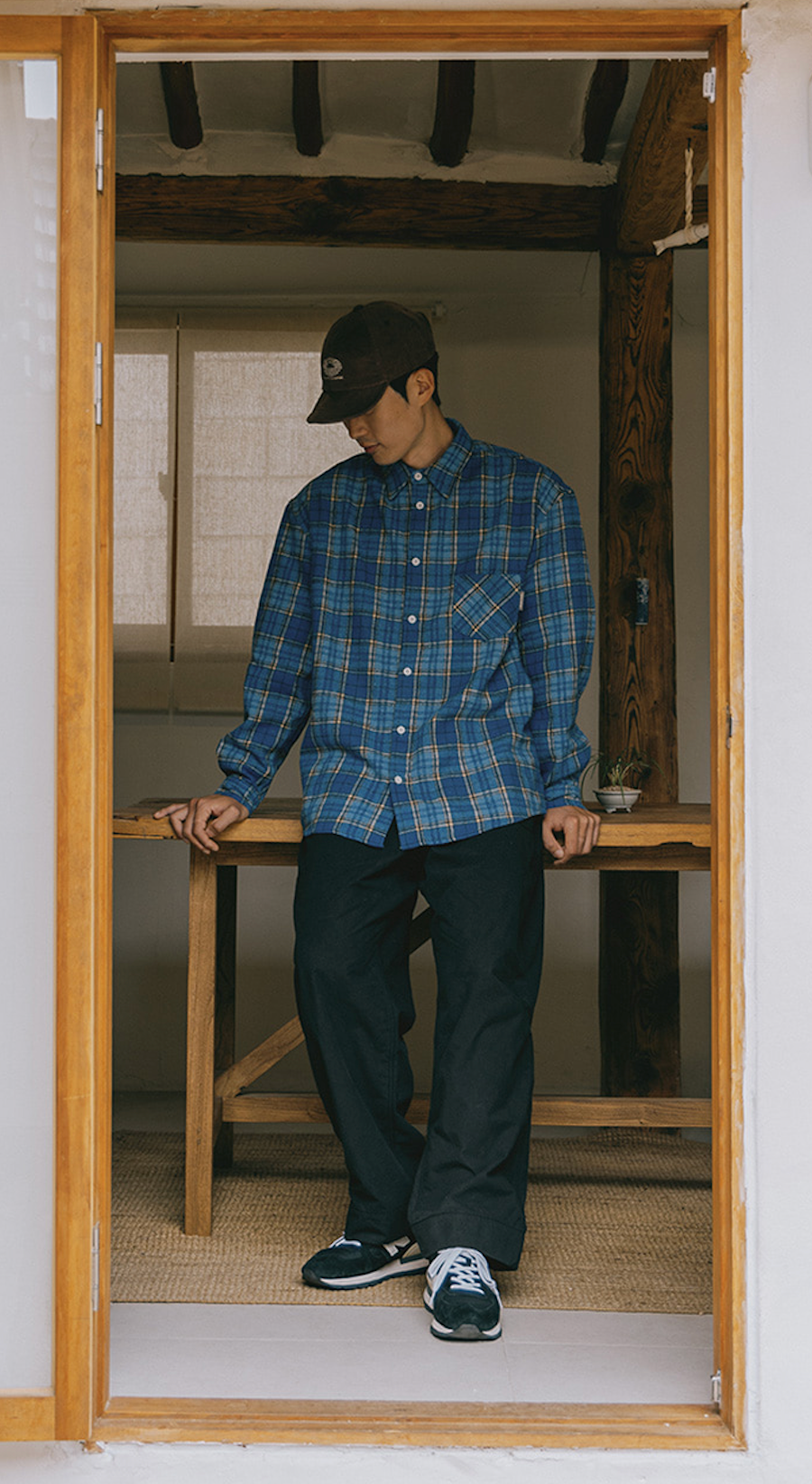 Country check shirt blue