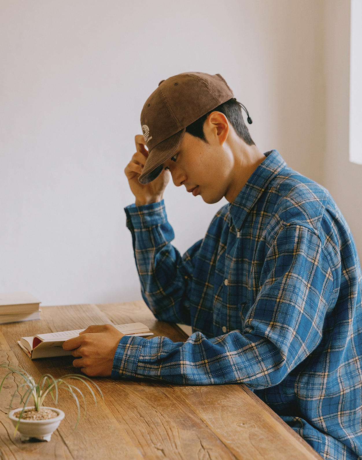 Country check shirt blue
