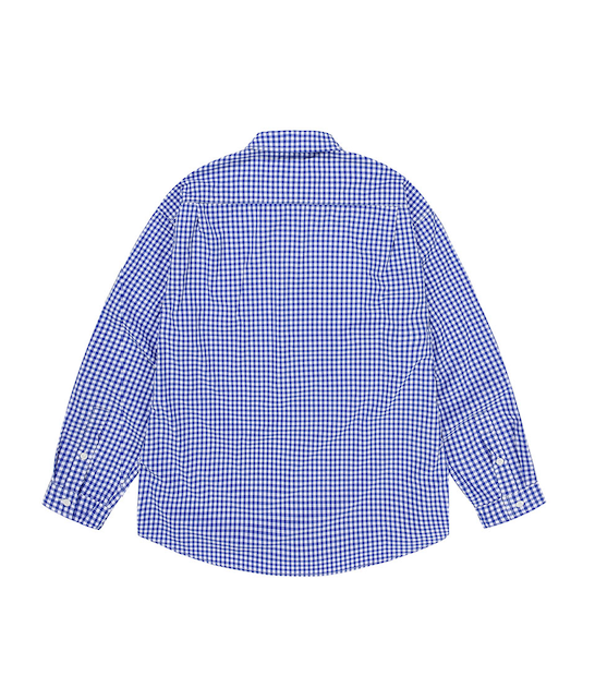 Gingham check shirt navy