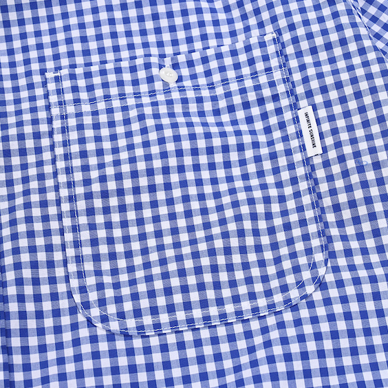Gingham check shirt navy