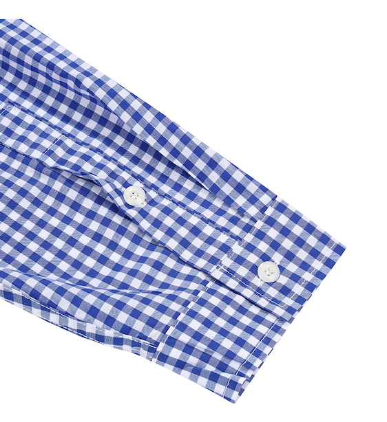 Gingham check shirt navy