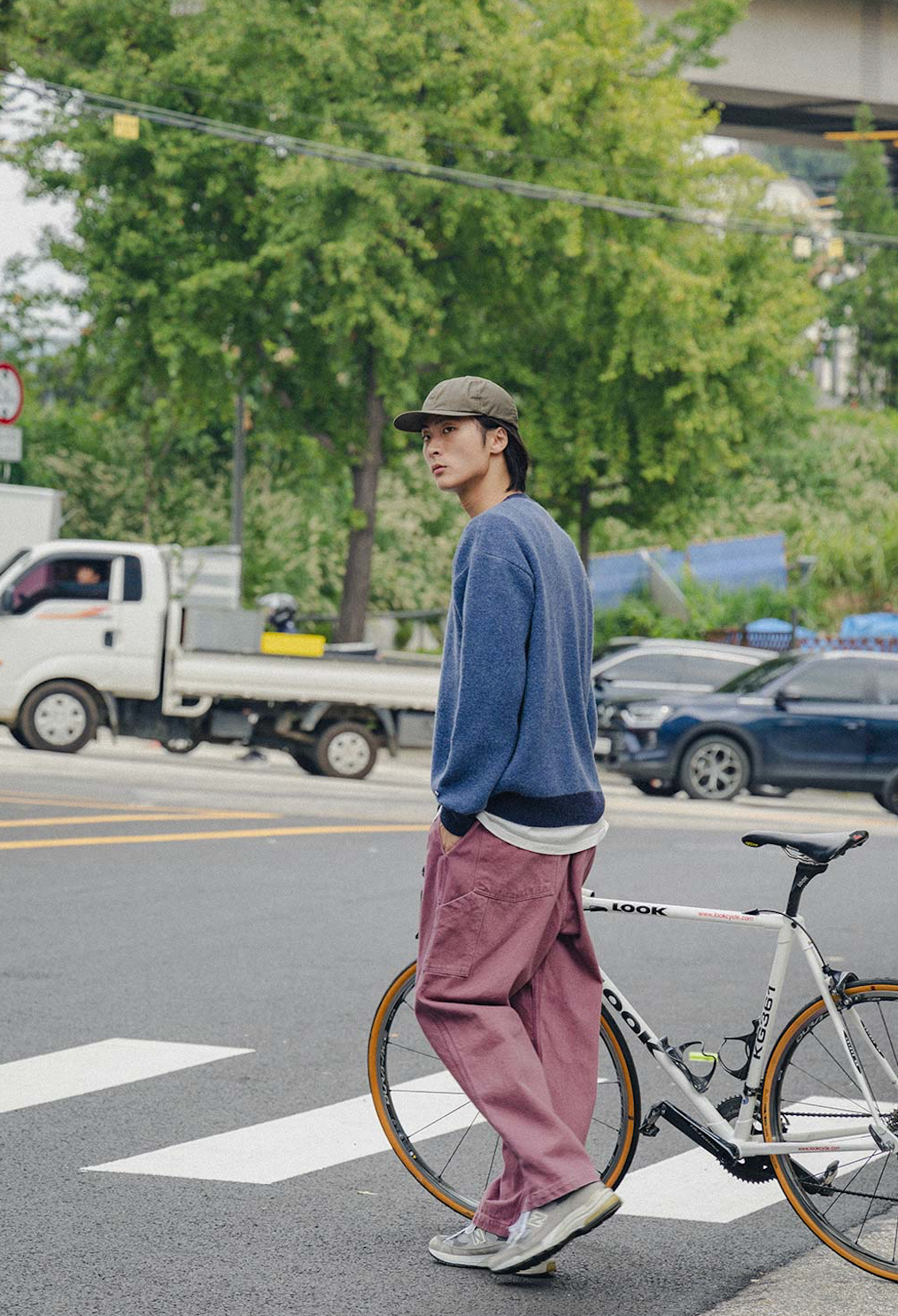 Two tuck wide kation pants purple