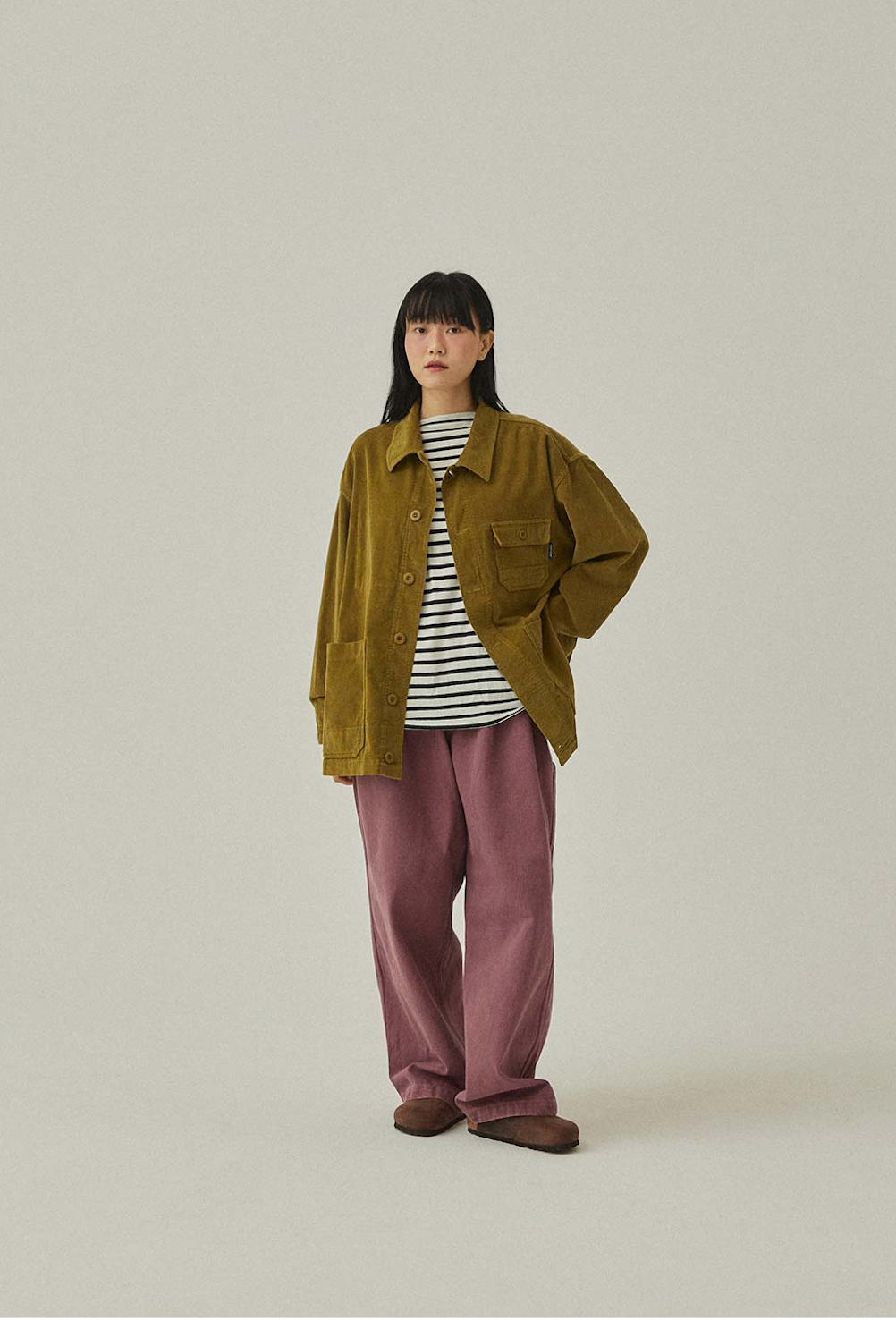 Two tuck wide kation pants purple