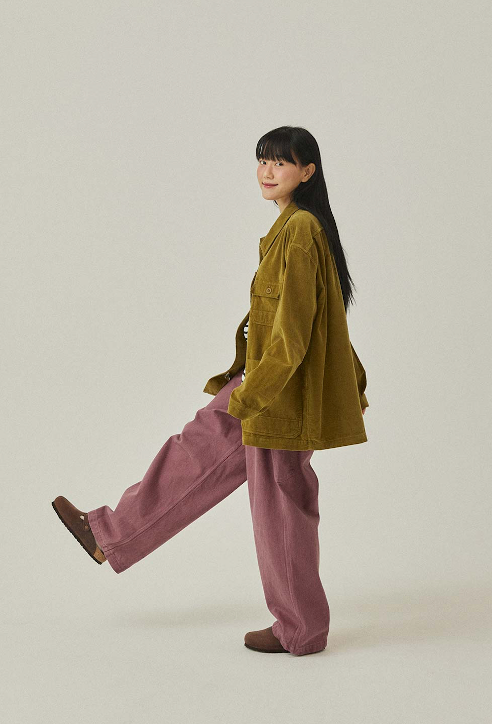 Two tuck wide kation pants purple