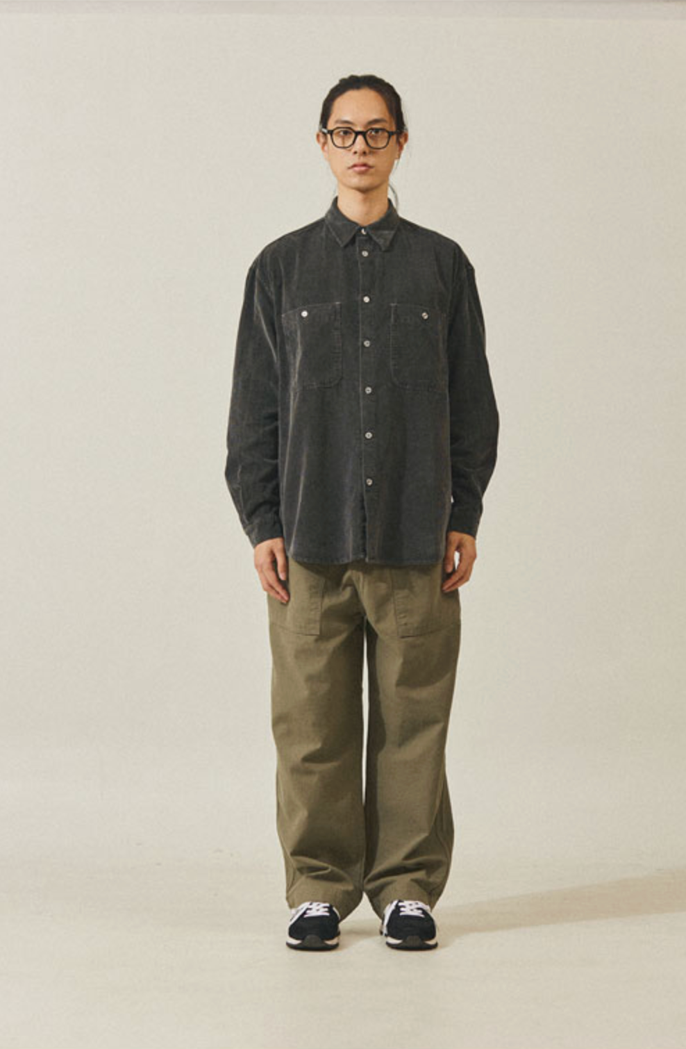 Pigment corduroy shirt dark grey