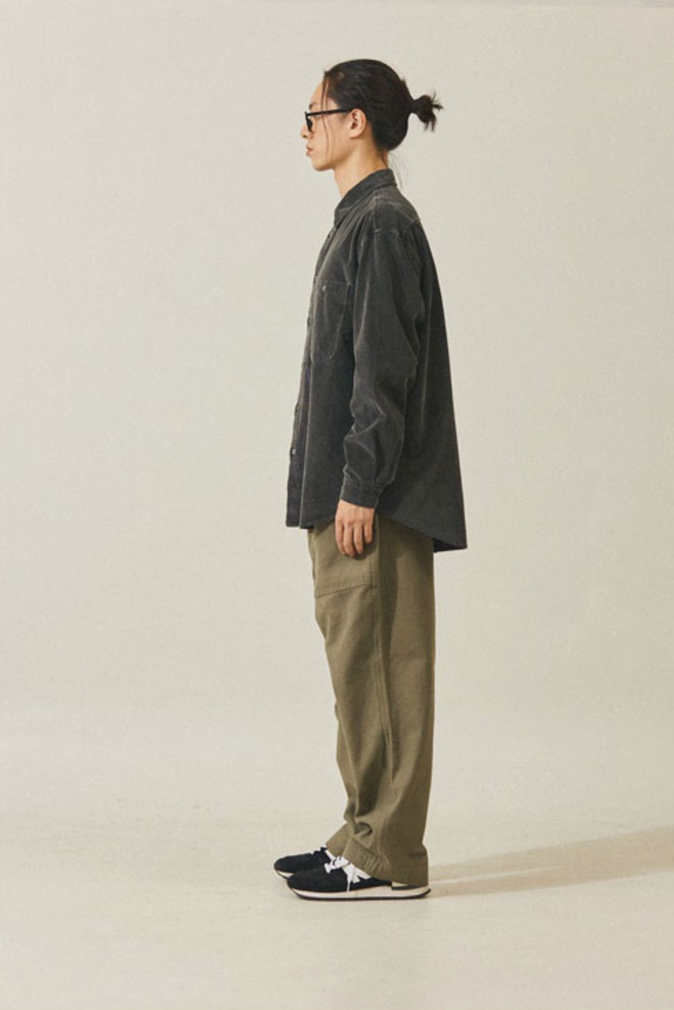 Pigment corduroy shirt dark grey