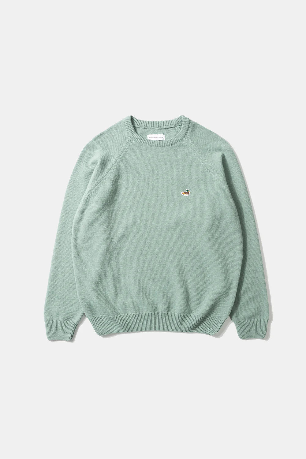 Duck patch sweater sage green