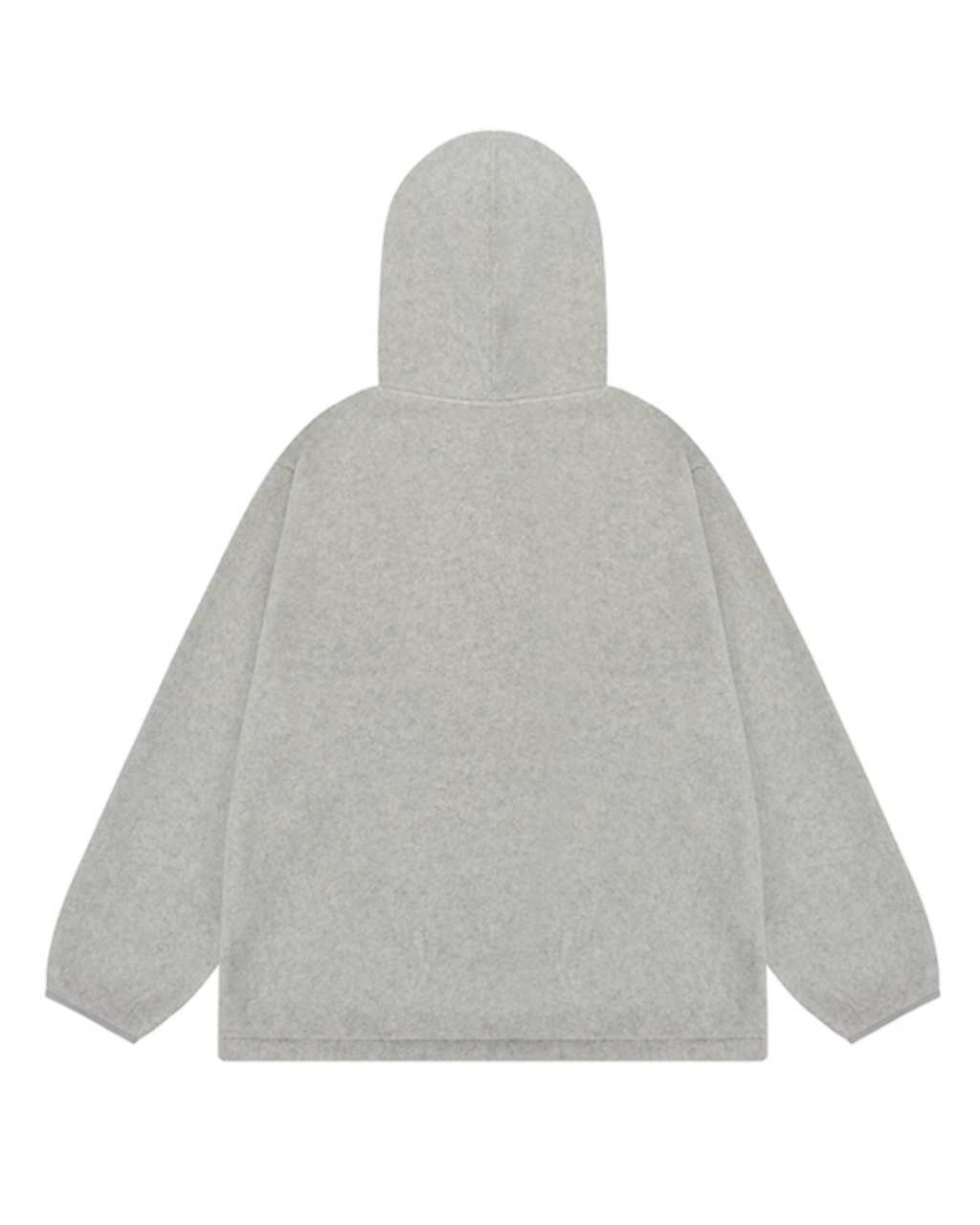 Sunrise fleece button hoodie melange white