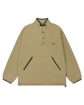 Fleece button anorak beige