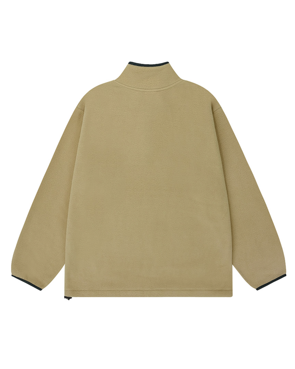 Fleece button anorak beige