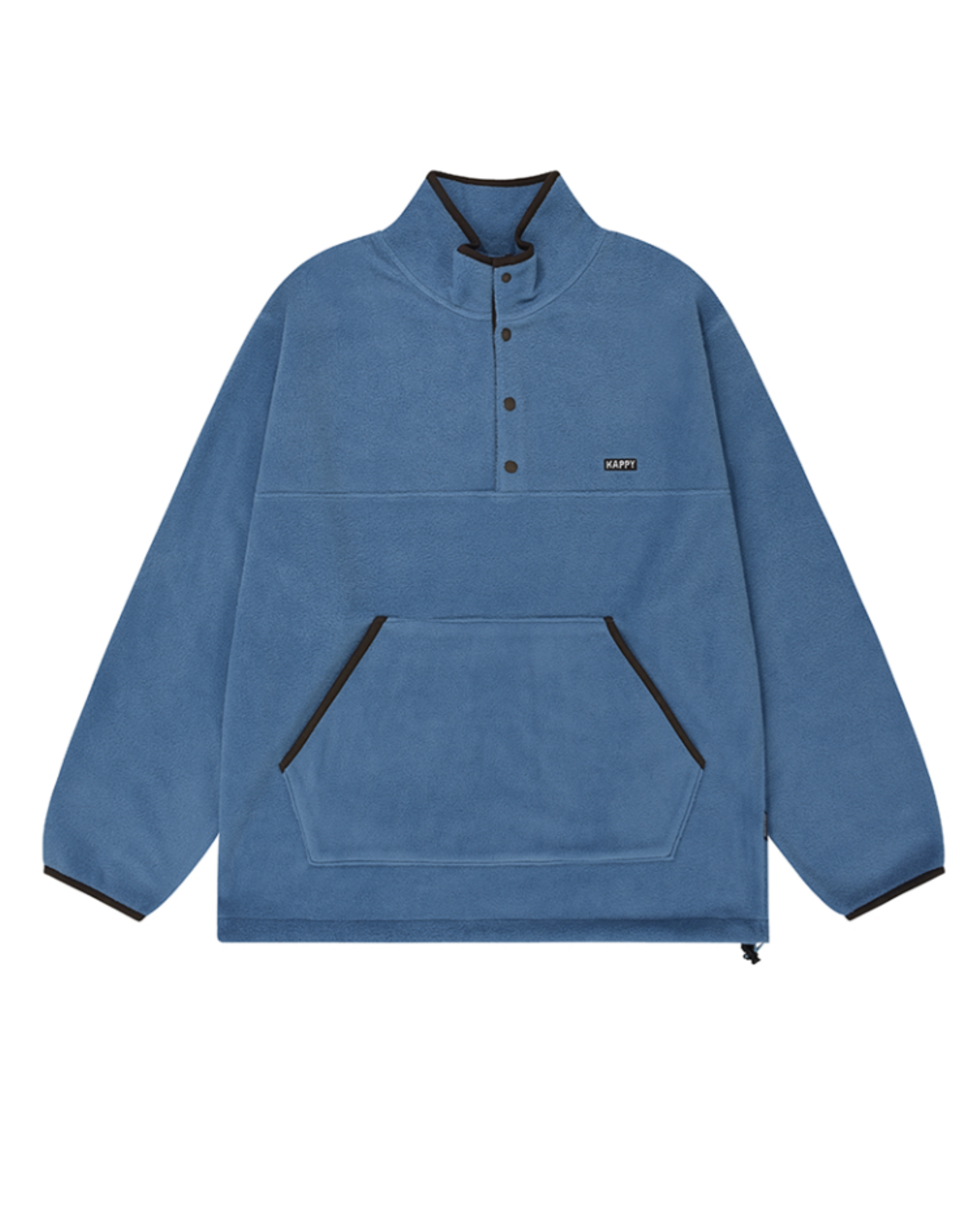Fleece button anorak sky blue
