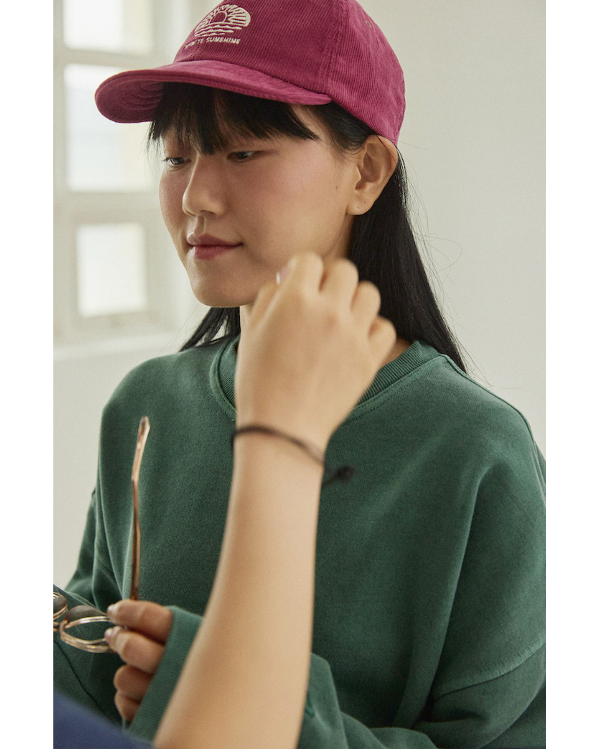 Corduroy sunshine cap purple