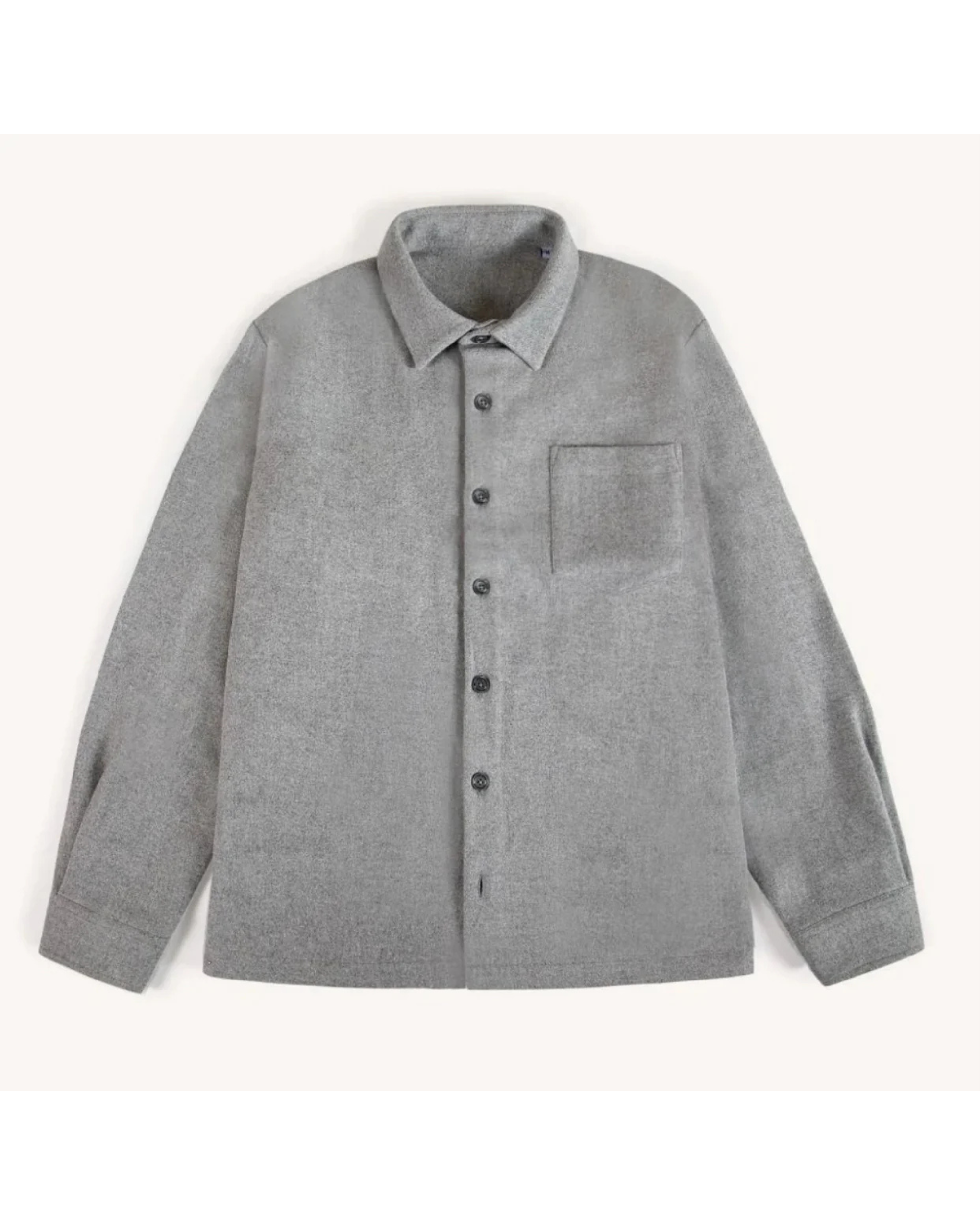 Surchemise en laine epure gris chinée