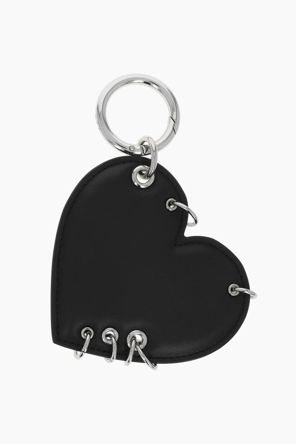 Heart black nappa charm