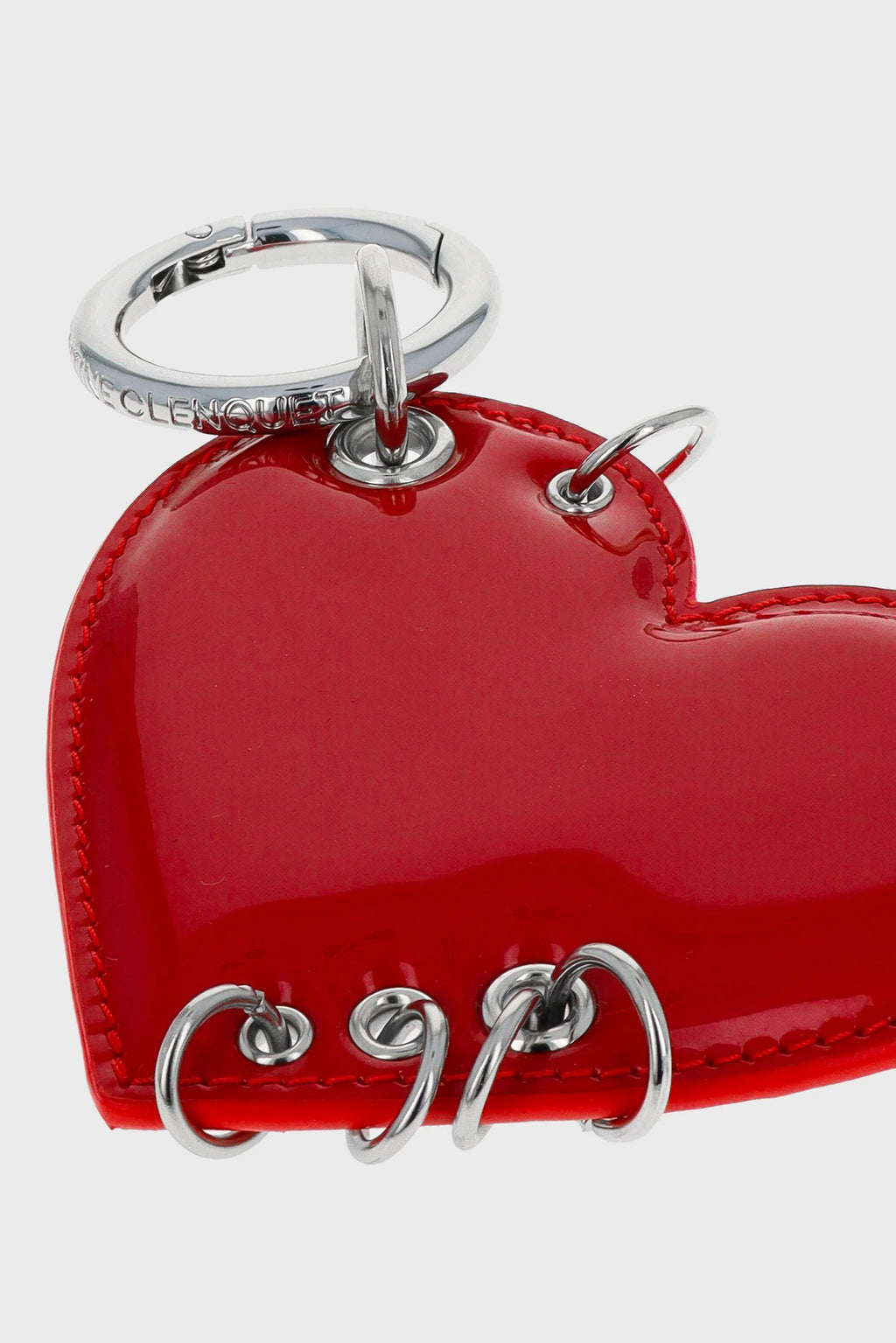 Heart red lipstick keychain