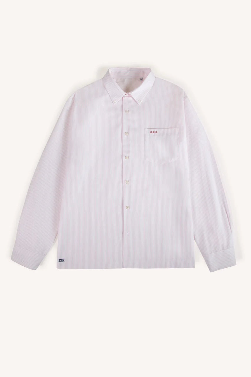 Chemise Oxford HEOL rose à rayures